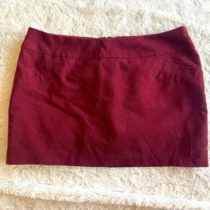 Dark Red Mini Skirt